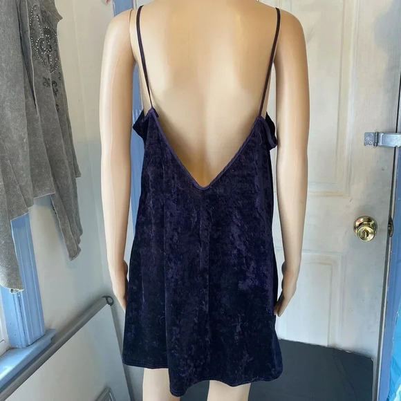 VTG Intimate Moods Women’s L Nightie Lingerie Purple Velvet Sexy Romantic Grunge - Picture 5 of 6